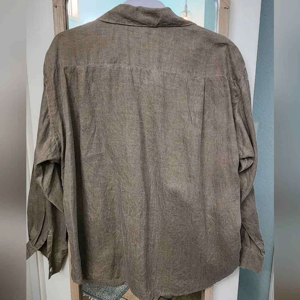 Tan Button-Up Shirt - Picture 5 of 5